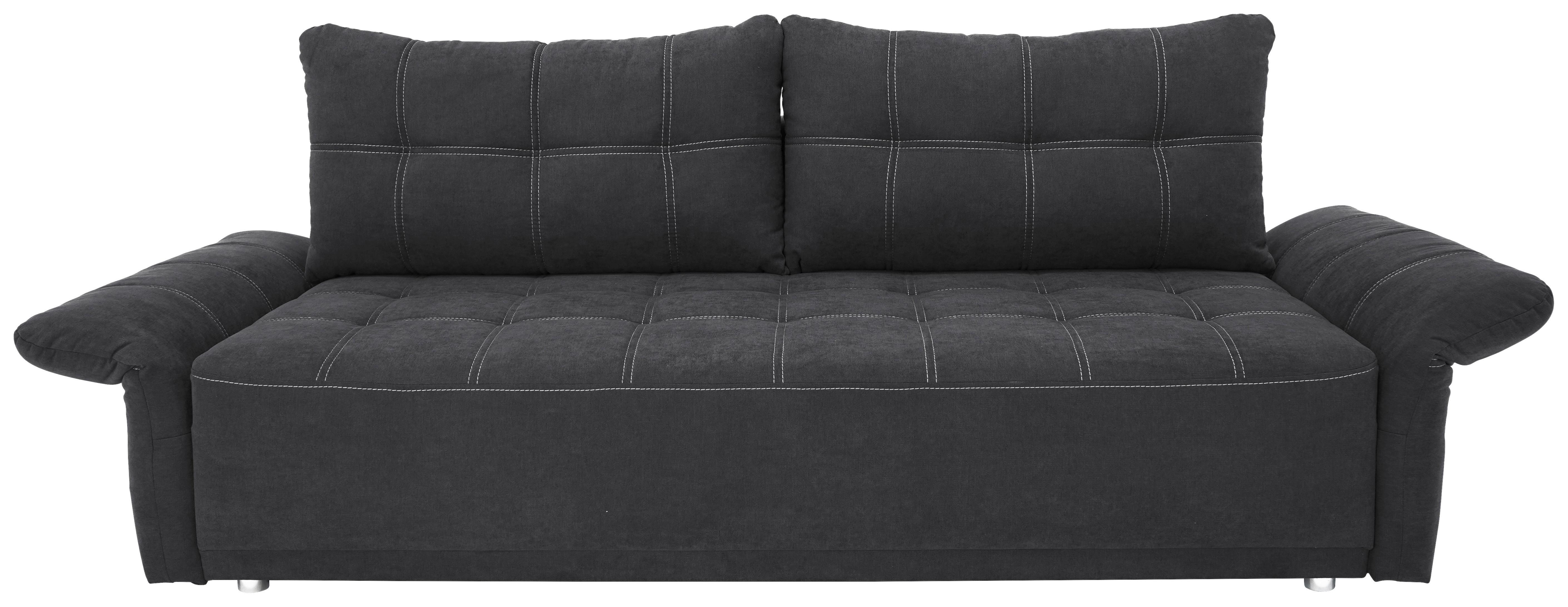 Canapea Bigsofa PASCAL - negru, Basics, plastic/lemn (221/91/107cm) - Modern Living