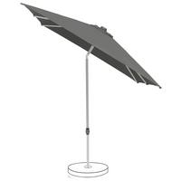 Sonnenschirm Pop up Dunkelgrau ca. 250x200cm - Dunkelgrau/Silberfarben, Basics, Textil/Metall (250/200cm) - Suncomfort by Glatz