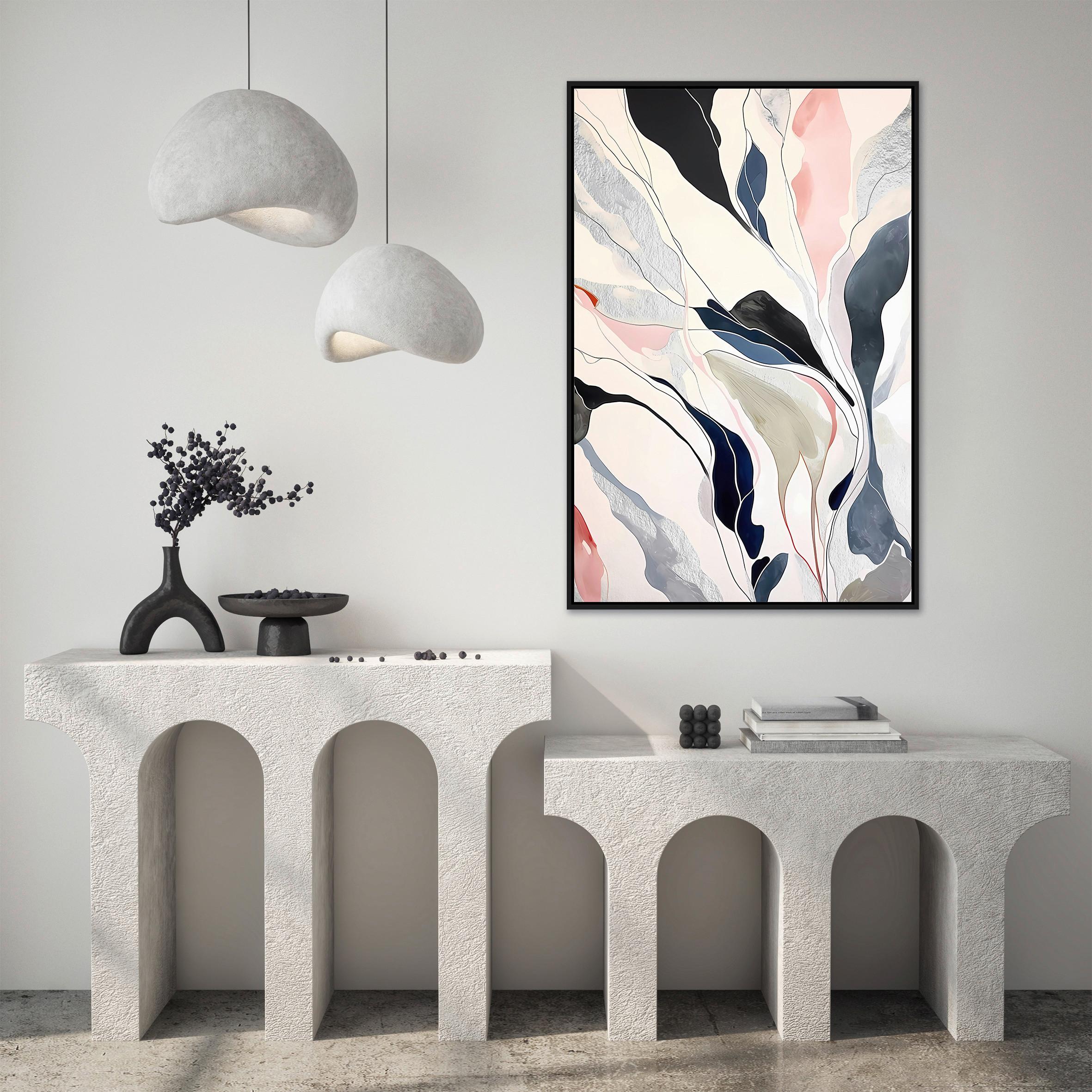 Keilrahmenbild Lotta ca. 60x90cm - Blau/Blaugrau, MODERN, Holzwerkstoff/Kunststoff (60/90cm) - Premium Living