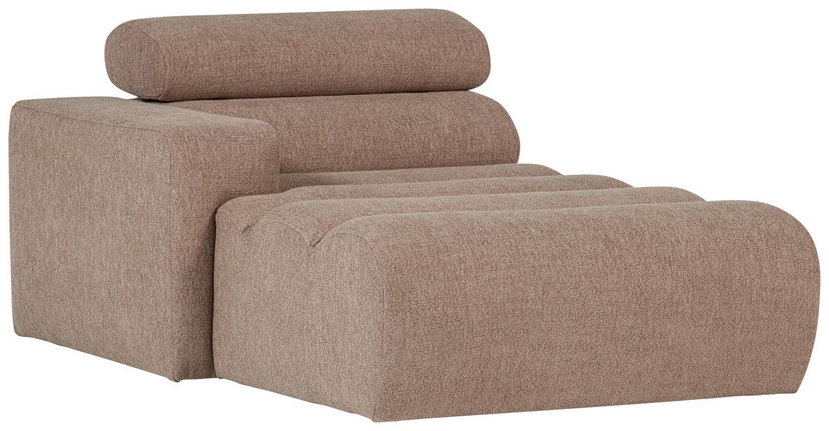Sofaelement Novi Taupe B: 109cm - Taupe/Schwarz, Design, Kunststoff/Textil (109/86/173cm) - Livetastic