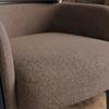 STOL MED ARMSTÖD CHLOE - brun/svart, Modern, metall/textil (62/79/59,5cm) - Bessagi Home
