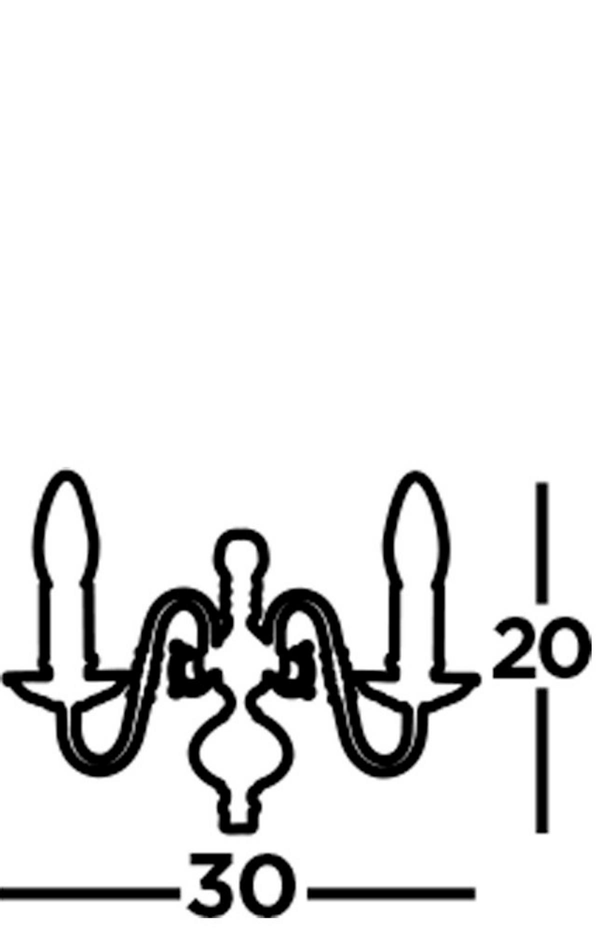 Falilámpa 1019-2ab - sárgarézszínű, Basics, fém (30/20cm)