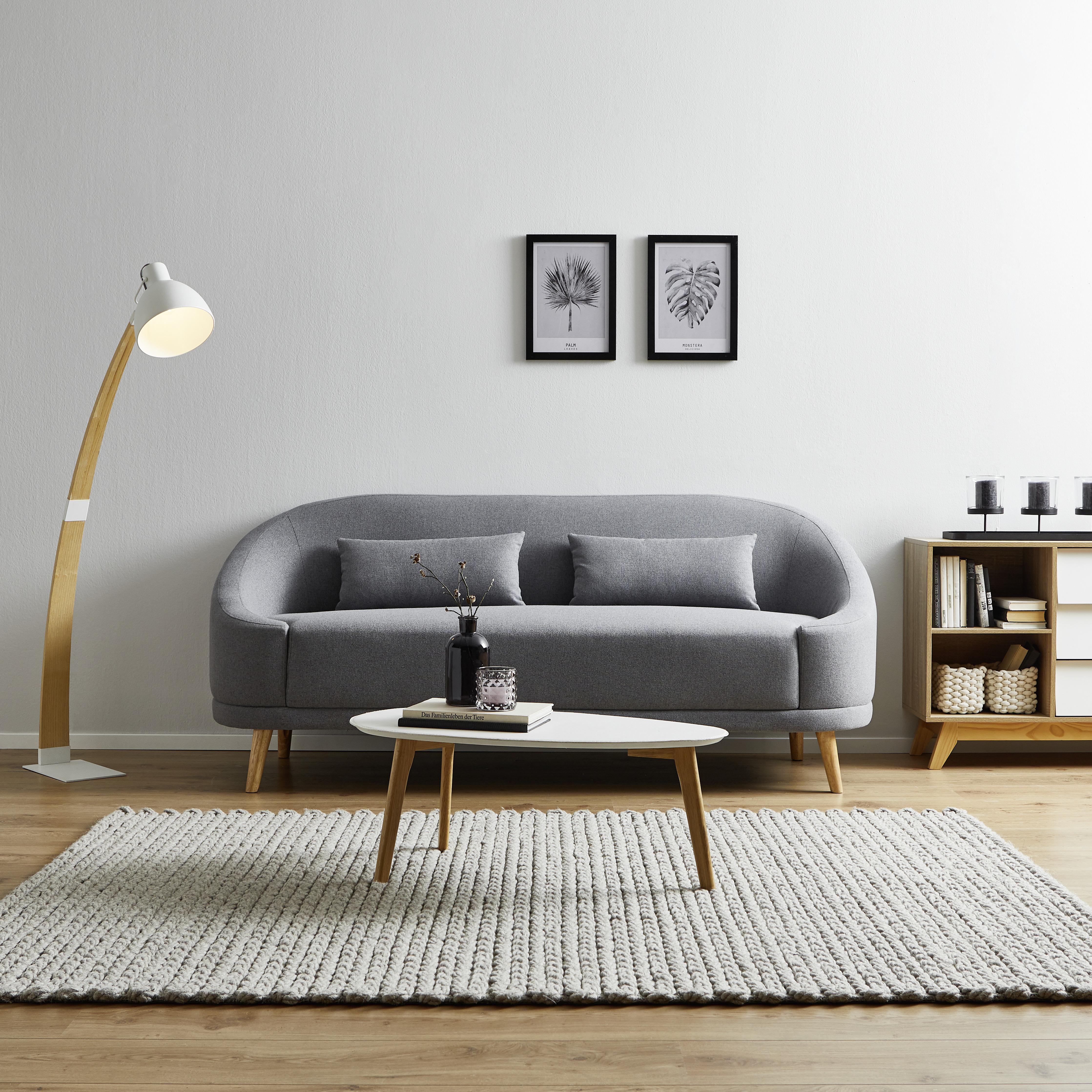 Háromüléses Kanapé Jannike - sötétszürke, Modern, textil/fa (207/84/80cm) - Bessagi Home