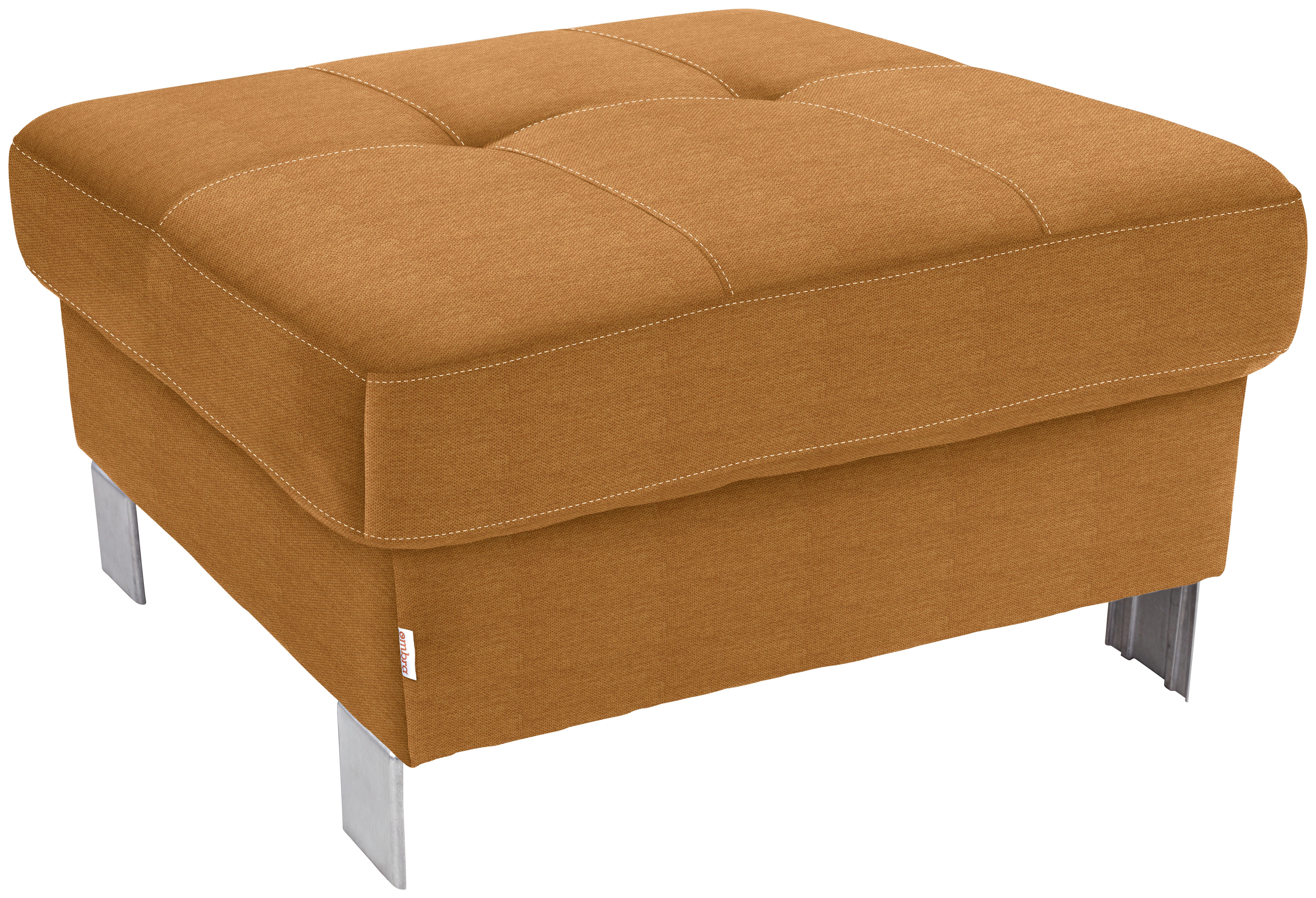 Tabure Savona - narančasta, Modern, tekstil/metal (90/44/73cm) - Modern Living