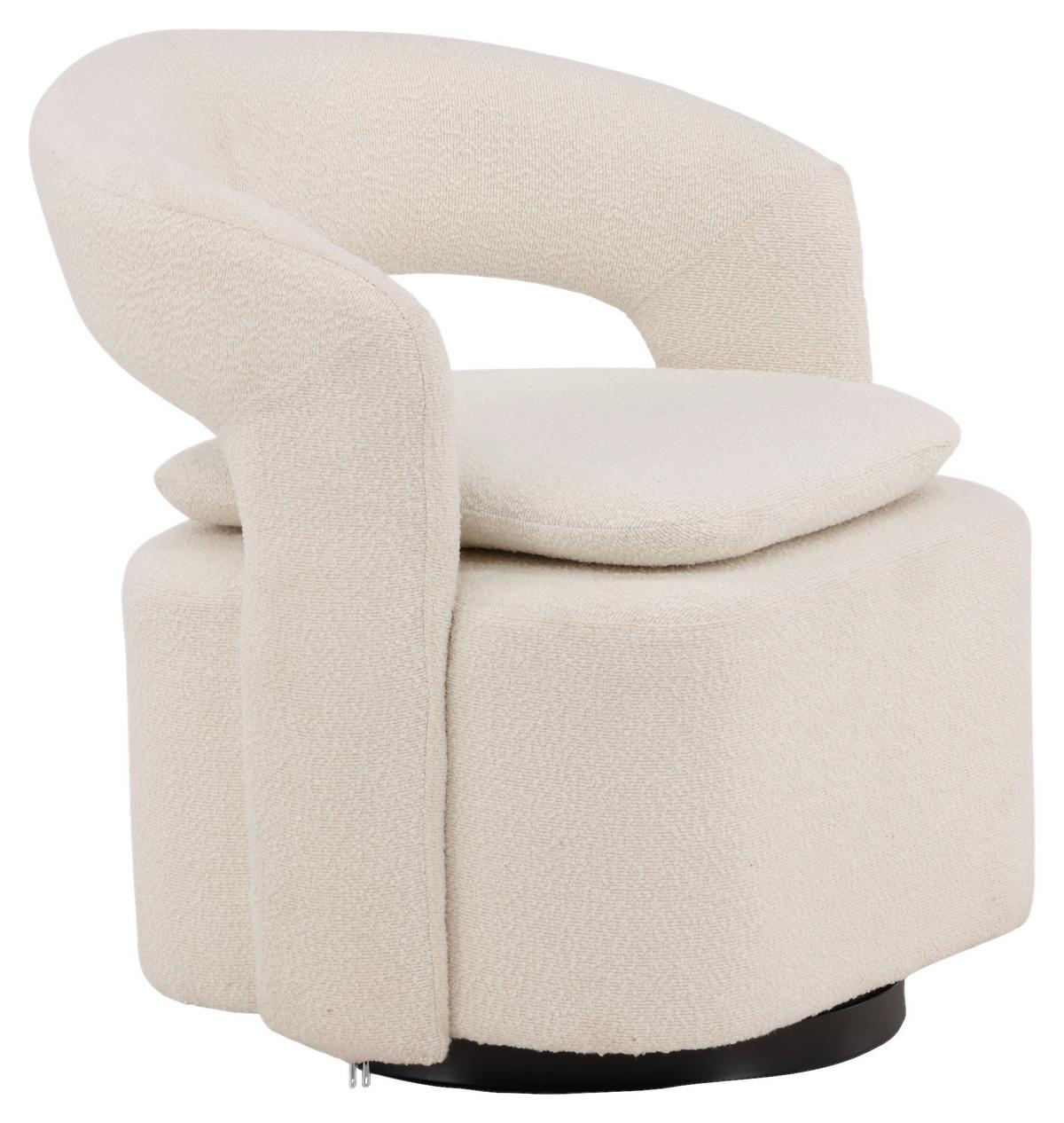 Sessel Laurel ca. 69x75x72 cm Weiß - Weiß, Design, Textil/Metall (69/75/72cm) - Livetastic