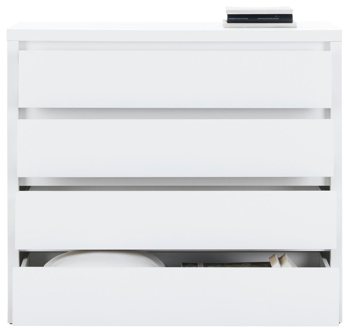 Comodă LARIOS - alb, Modern, material pe bază de lemn (105/91/40cm) - Modern Living
