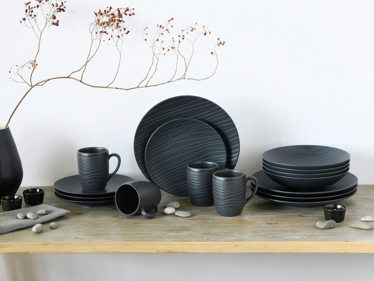 Kombinirani Servis Waves, 16-Delni - antracit, Basics, keramika - Creatable