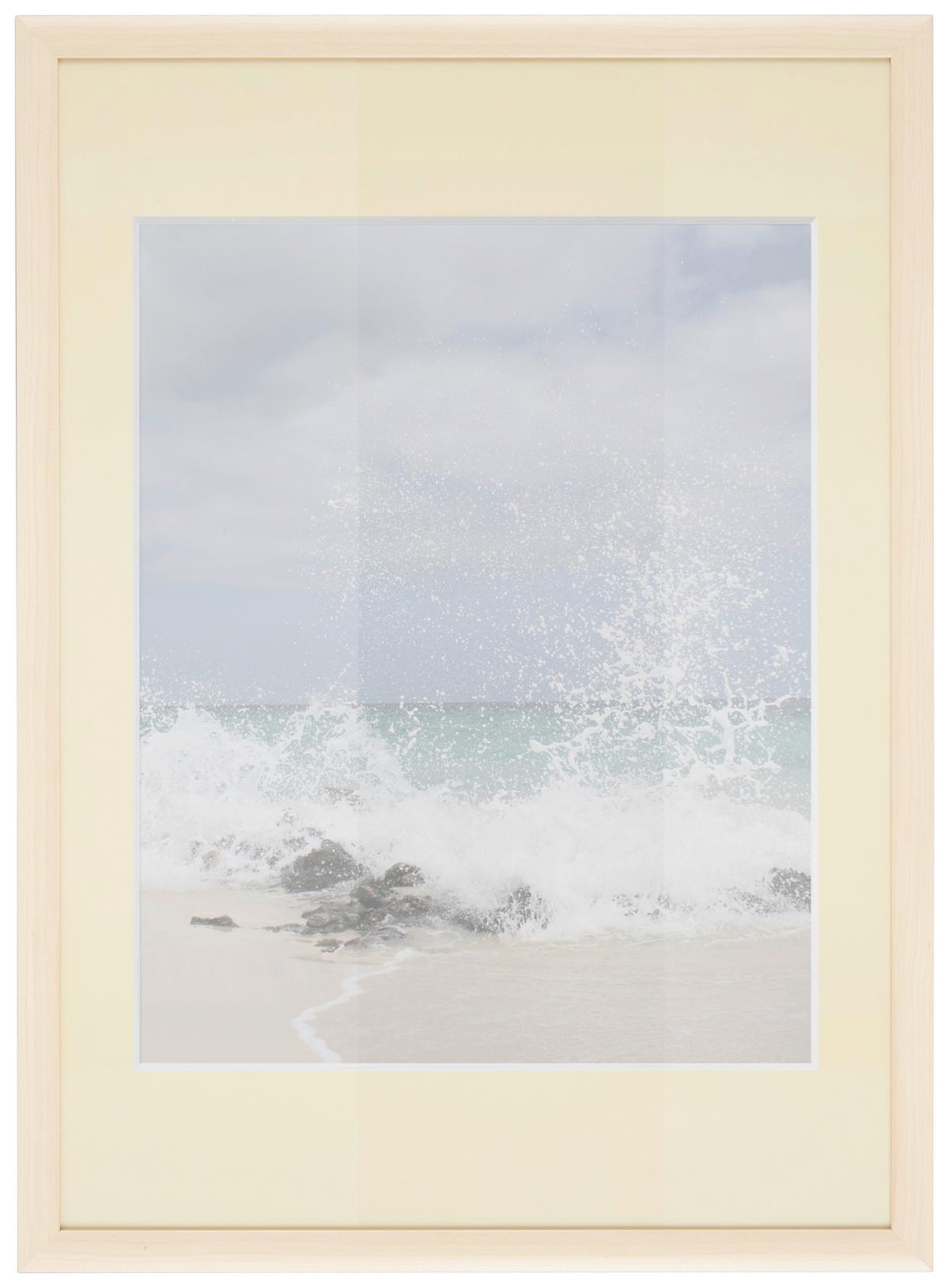 Bilderrahmen Anna ca. 50x70cm - Naturfarben, ROMANTIK / LANDHAUS, Holzwerkstoff (50/70cm) - Modern Living