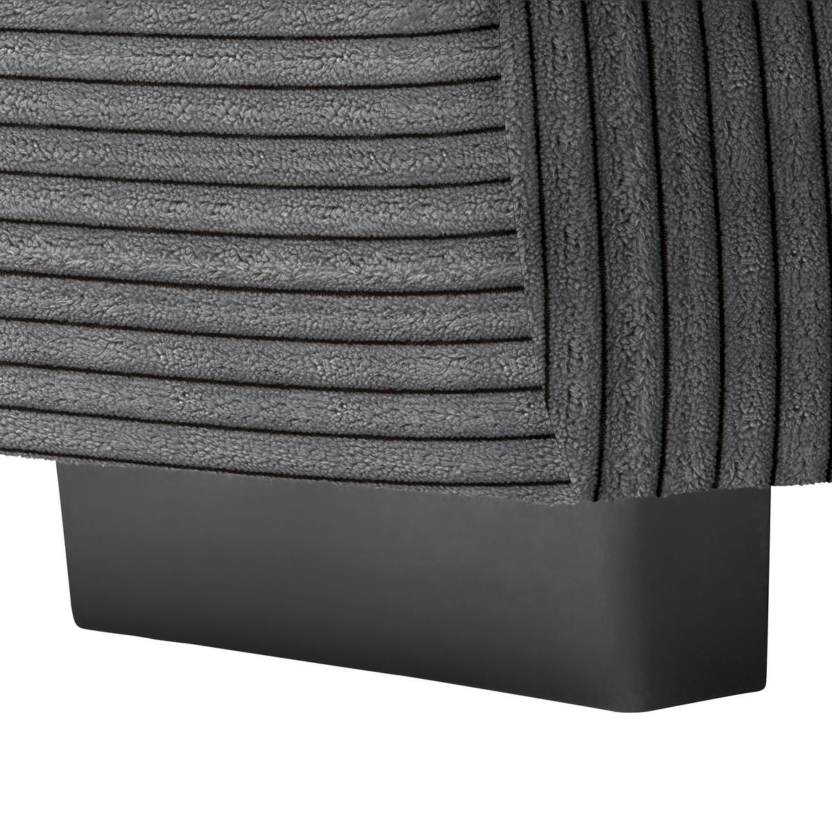 Wohnlandschaft Vivo Anthrazit - Anthrazit/Schwarz, MODERN, Kunststoff/Textil (179/63/317cm) - Based