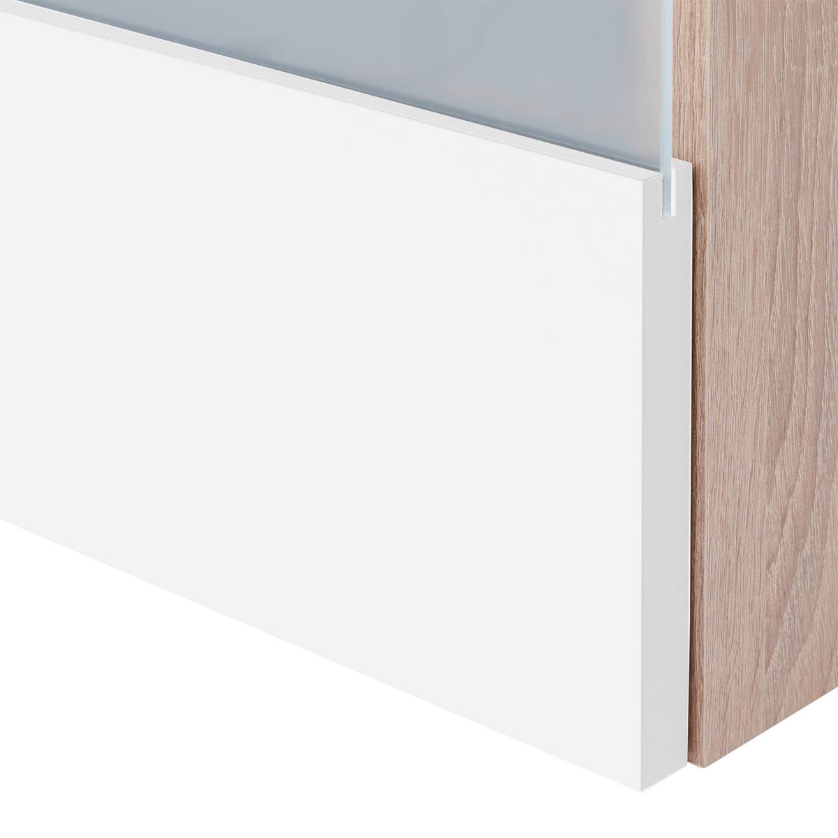 Küchenblock Economy Weiß/Eiche B: ca. 310 cm - Eichefarben/Weiß, Basics, Holzwerkstoff (310cm) - Respekta