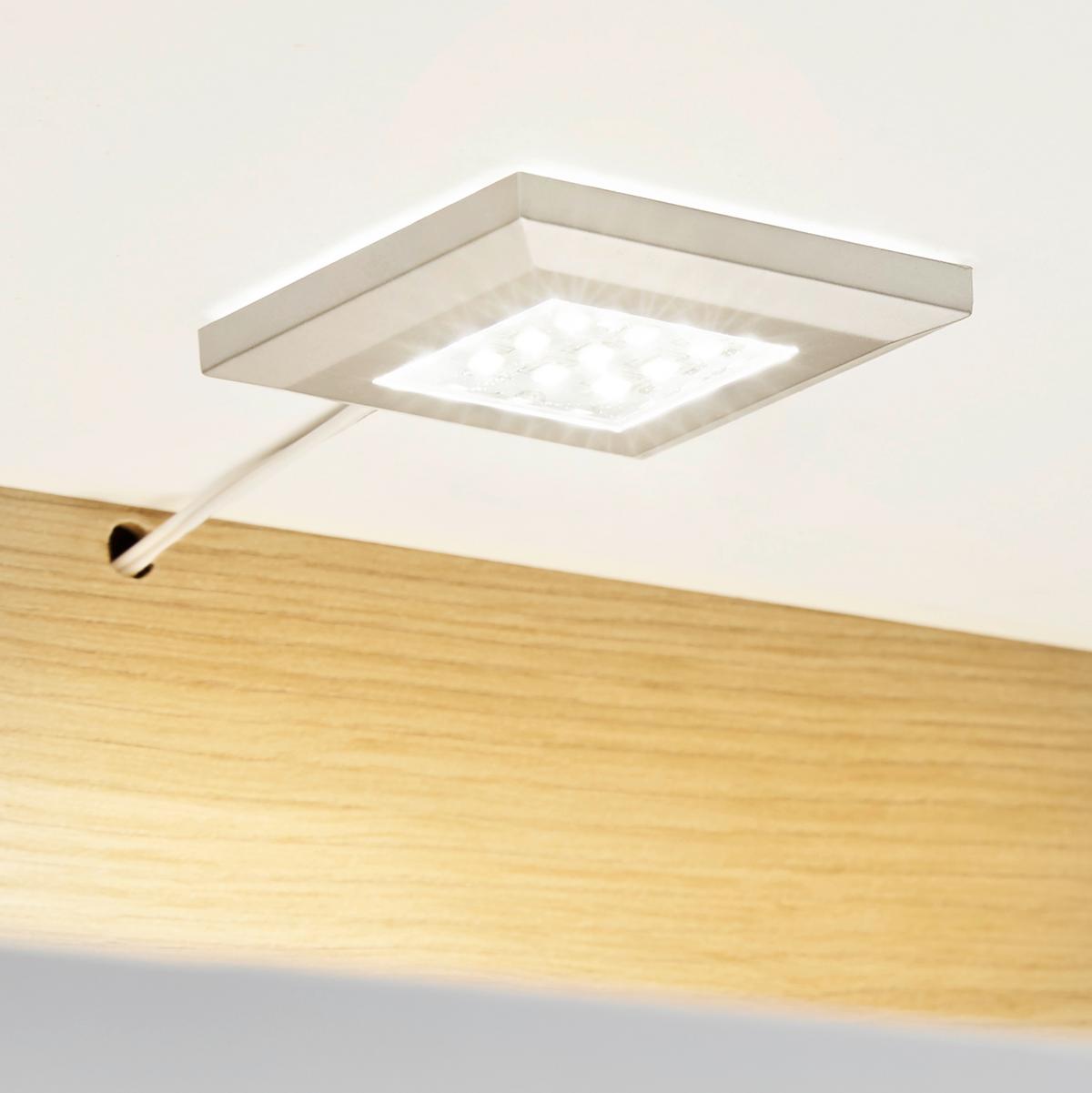 Highboard in Weiss/Eiche Artisan - Chromfarben/Weiss, Modern, Holzwerkstoff/Metall (123/126/38cm) - Mömax