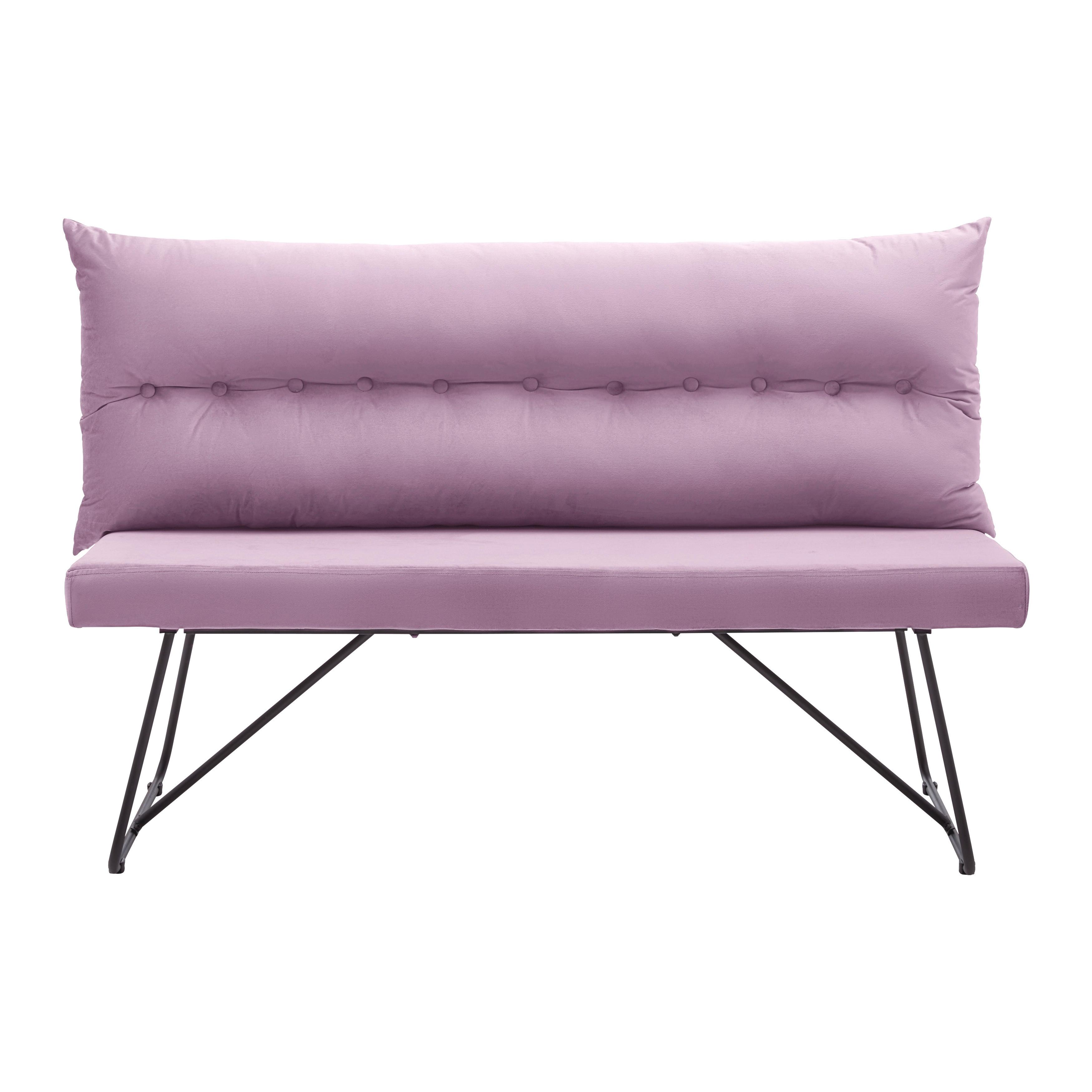 Ülőpad Bono - Rózsaszín, modern, Fa/Fém (140/92/63cm) - Bessagi Home