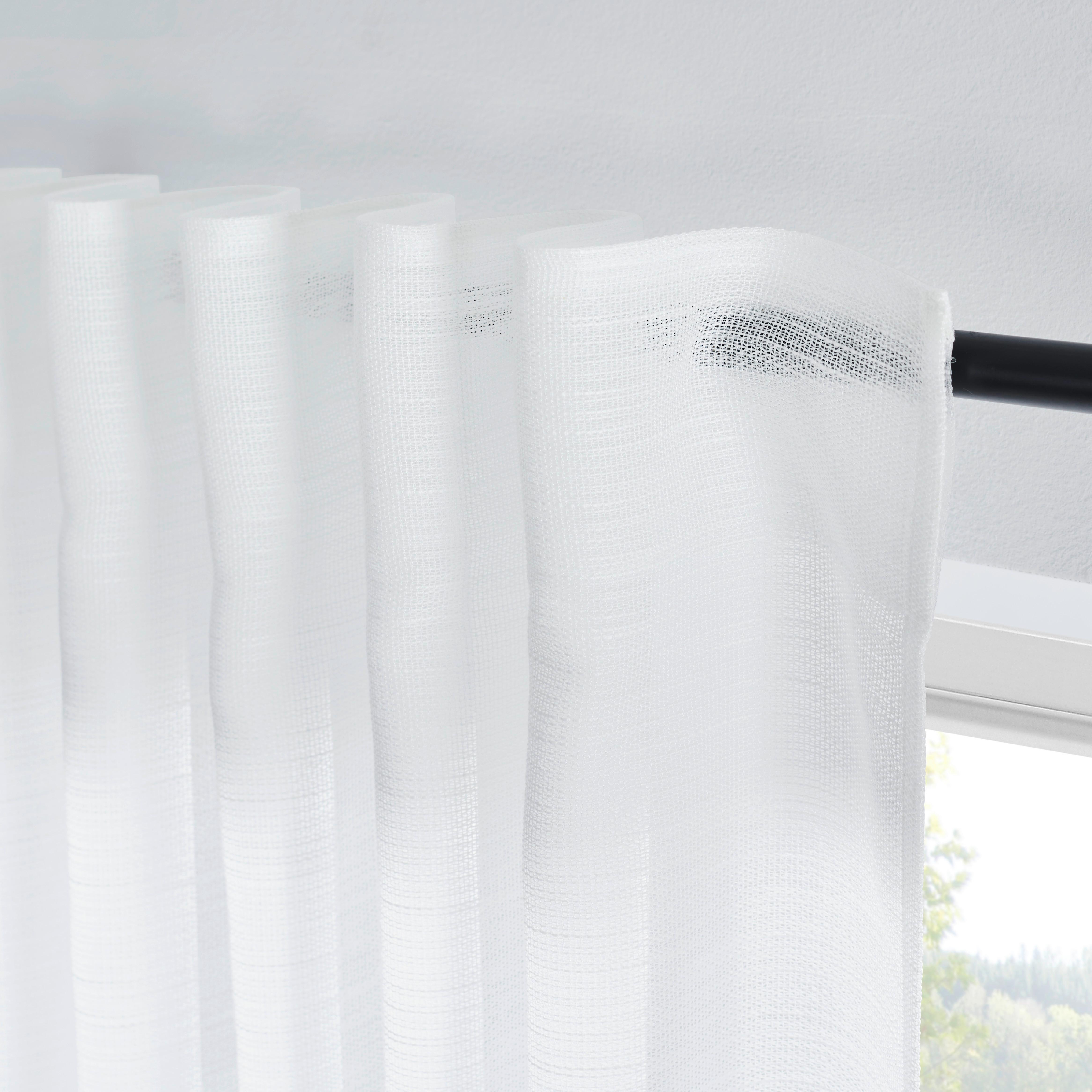 GARDINLÄNGD EVA - vit, Romantik / Lanthus, textil (140/255cm) - Premium Living