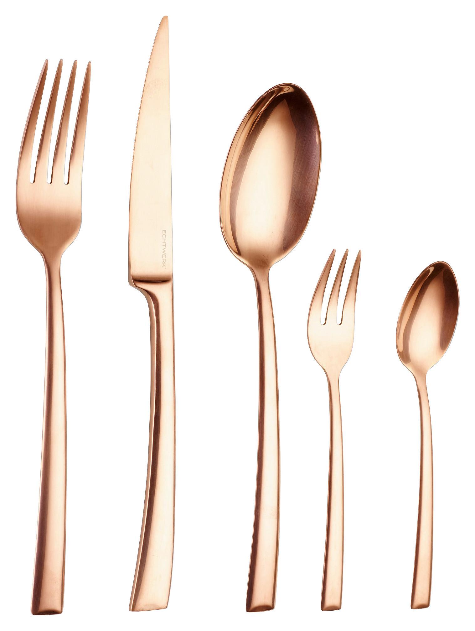 Besteckset Avelino Bronzefarben 30-teilig - Bronzefarben, Design, Metall - Echtwerk