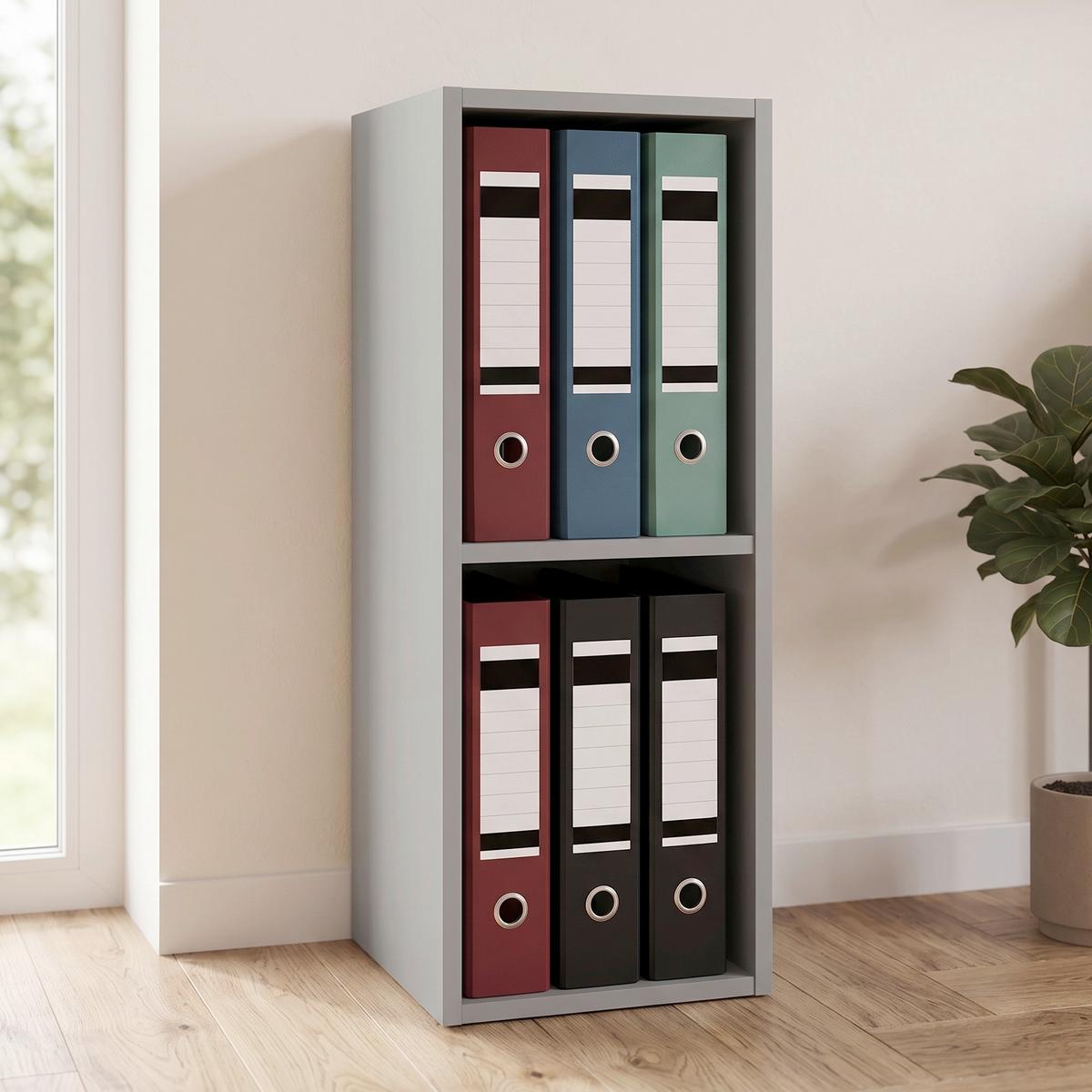 Etajeră Pentru Documente Offas 2-Fach - gri, Design, material pe bază de lemn (34/72/30cm) - MID.YOU