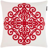 Zierkissen Ruby in Rot/Weiß ca. 45x45cm - Rot/Weiß, MODERN, Textil (45/45cm) - Mary's
