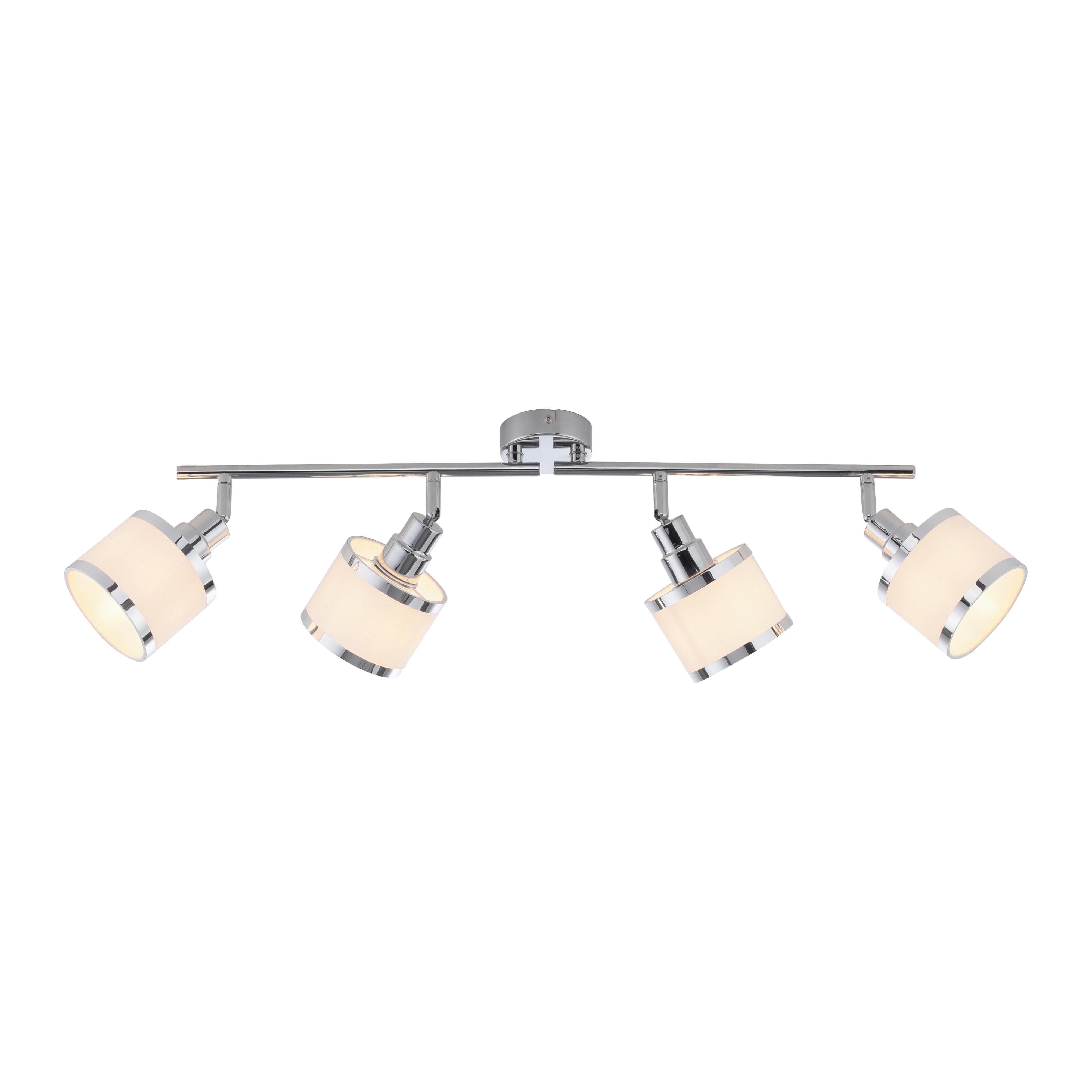 LED-Deckenleuchte Accor in Chromfarben max. 25 Watt - Chromfarben, MODERN, Kunststoff/Metall (78/78/13-22cm)