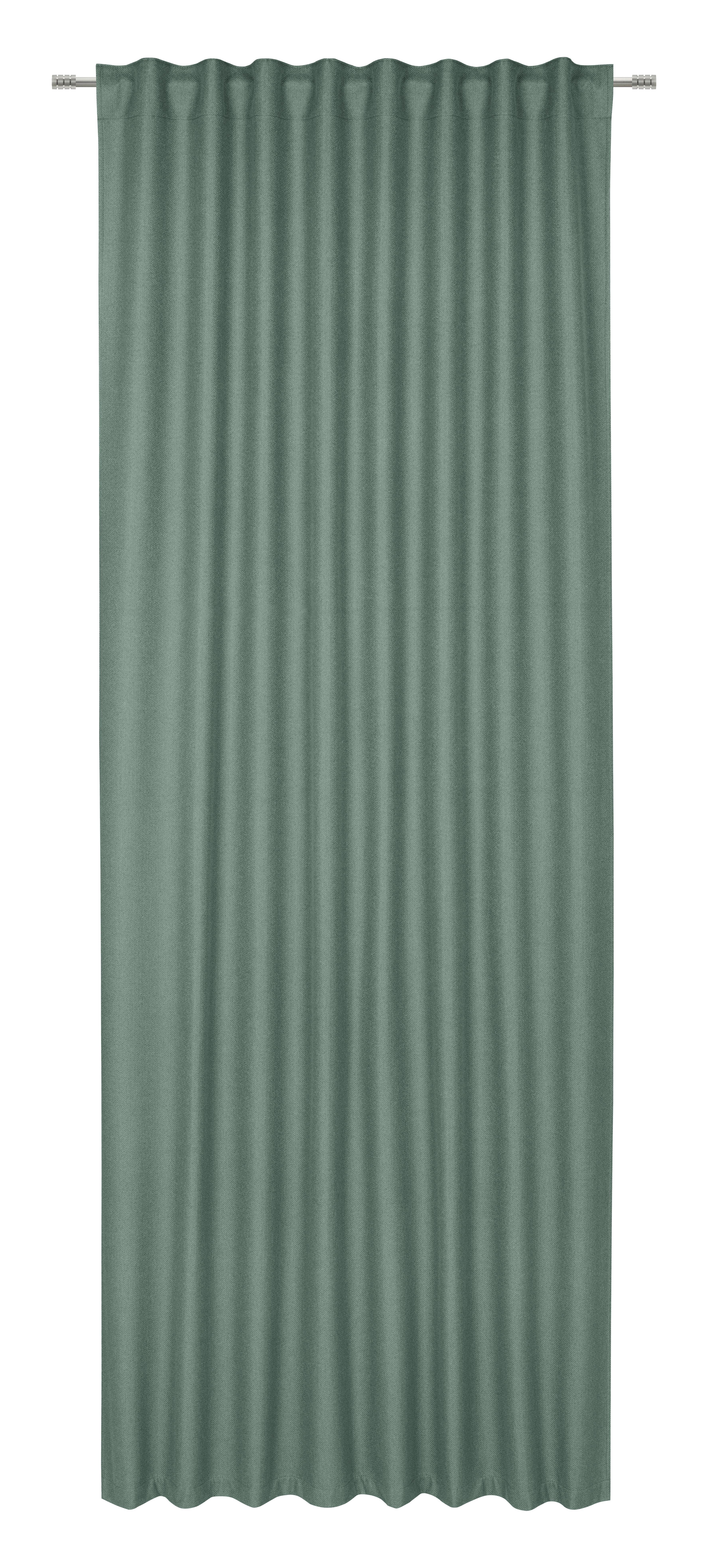 Verdunkelungsvorhang Allan Grün ca. 135x255cm - Grün, Romantik / Landhaus, Textil (135/255cm) - Premium Living