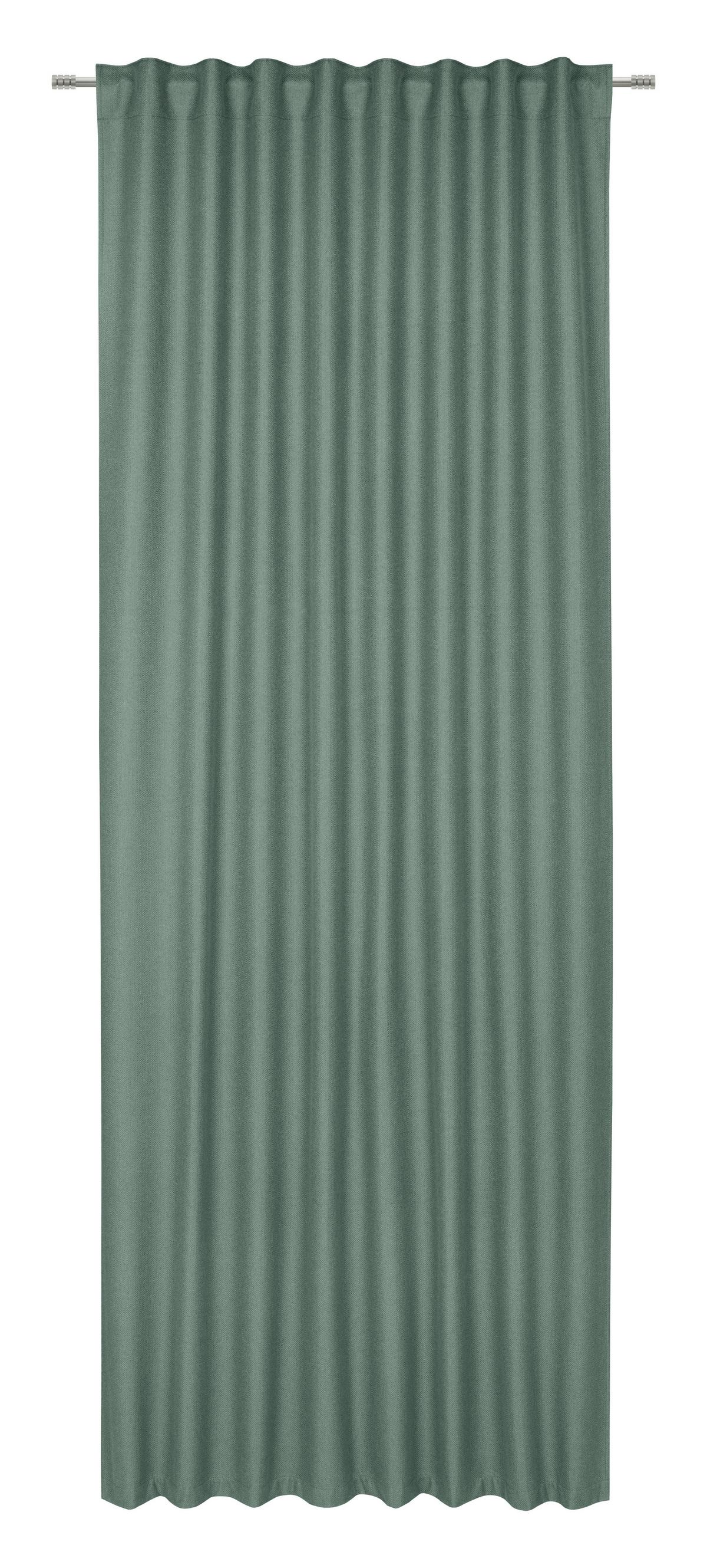 Verdunkelungsvorhang Allan Grün ca. 135x255cm - Grün, ROMANTIK / LANDHAUS, Textil (135/255cm) - Premium Living