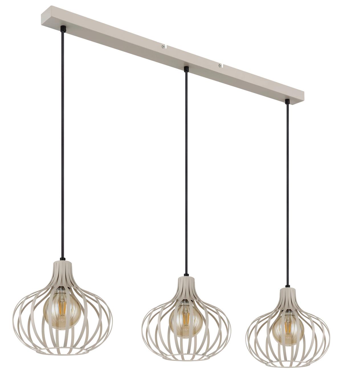 LAMPA WISZĄCA 33370319 MATEO - kremowy/czarny, Basics, metal/tkanina (103/25/150cm) - Globo