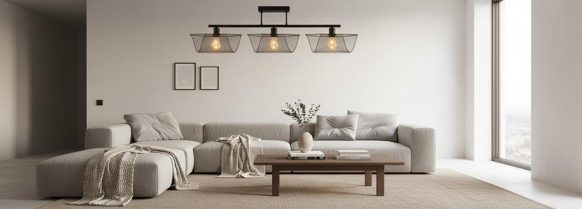 LAMPA SUFITOWA DARYA - czarny, Design, metal (110/12/31cm) - Collet's Monde