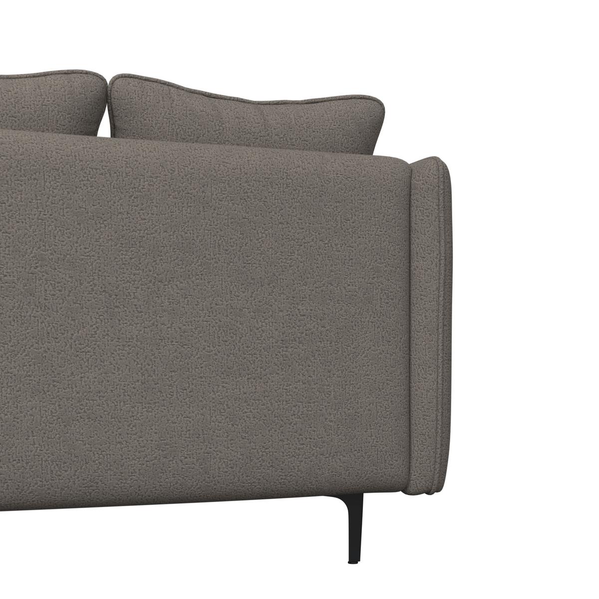 Relaxliege Sandy Chenille Grau - Schwarz/Grau, Modern, Holz/Textil (120/74/160cm) - Bessagi Home