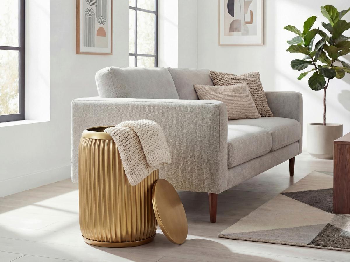 Masă Auxiliară Wl7.481 - auriu, Design, metal (35/35/50cm) - Livetastic