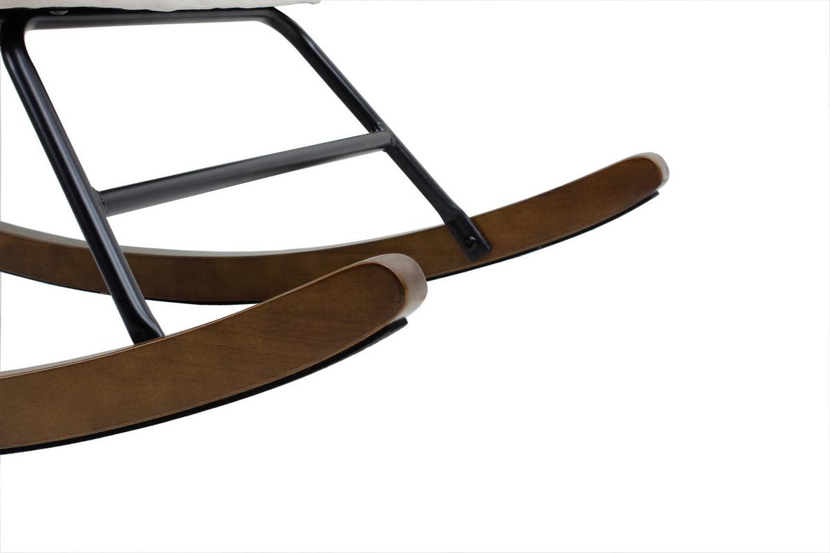 Schaukelstuhl Bryana Beige Polyester - Beige, Design, Holz/Kunststoff (68/97/88cm) - Kayoom