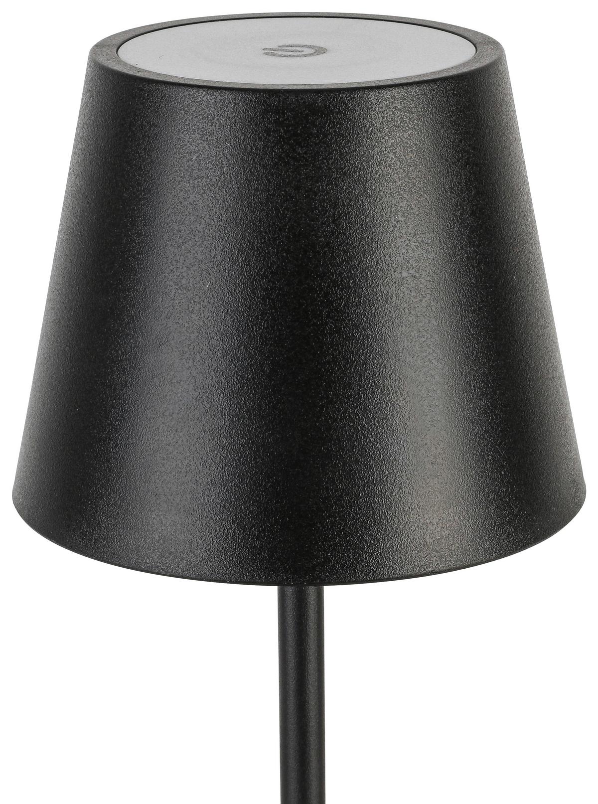 LED-Tischleuchte Noemi Schwarz max. 3 Watt - Schwarz, Konventionell, Kunststoff/Metall (10,6/17-36cm) - Mömax