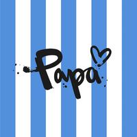 Serviette Papa Blau/Weiß ca. 17x17cm - Multicolor, KONVENTIONELL, Papier (17.5/17.5cm) - PPD