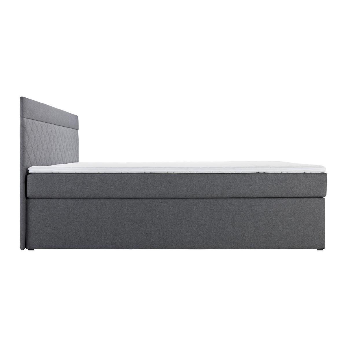 Boxspring Postelja Rosa, Antracit, 180x200 - temno siva/črna, Moderno, umetna masa/tekstil (180/200cm) - Bessagi Home