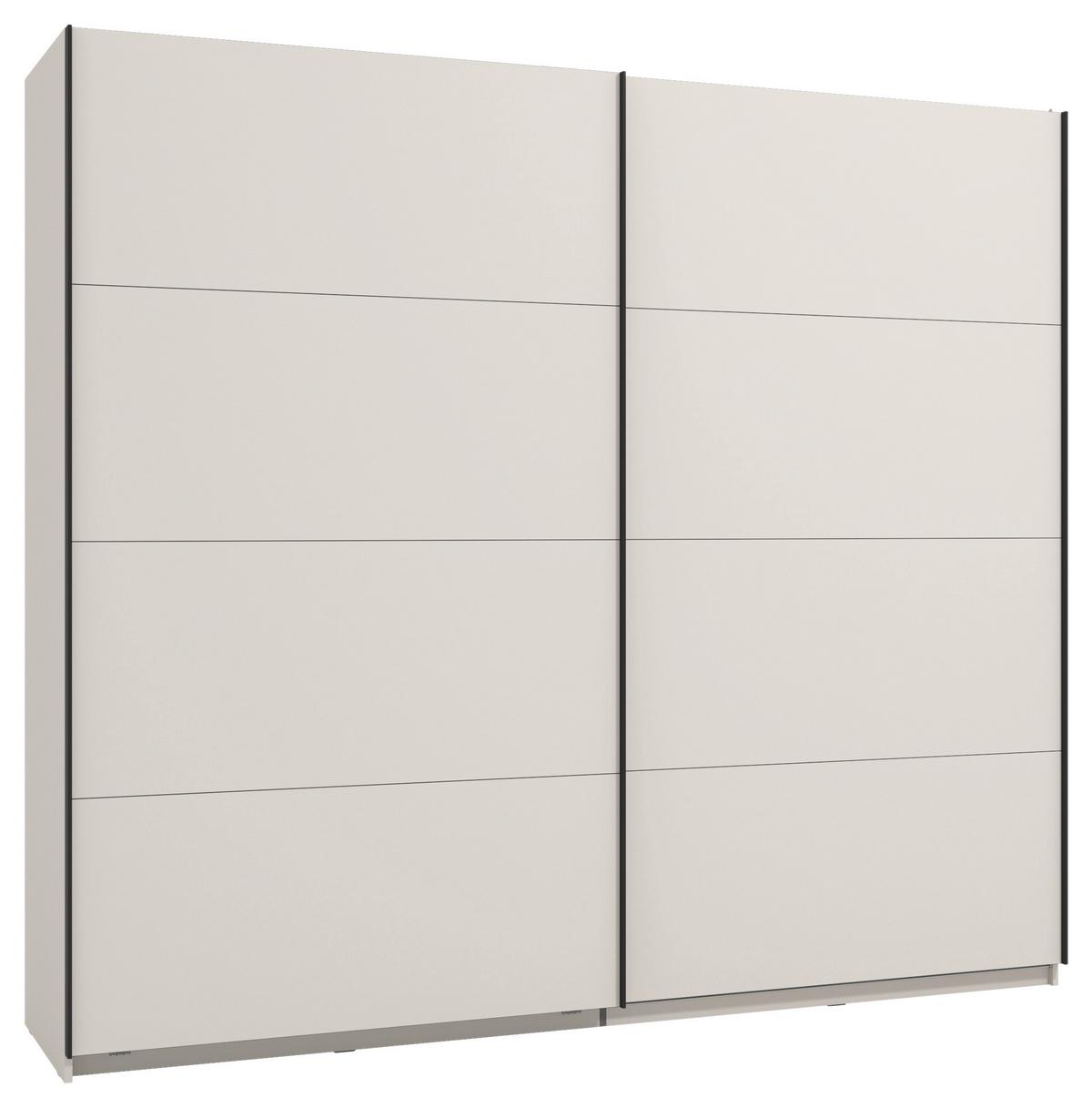 Schwebetürenschrank Gard Kaschmirfarben - Kaschmir/Schwarz, KONVENTIONELL, Holzwerkstoff/Metall (245/217/61cm) - Based