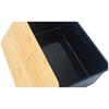 BRÖDSKRIN MAGNUS - svart/naturfärgad, Modern, plast/naturmaterial (34/18/13,5cm) - Mömax