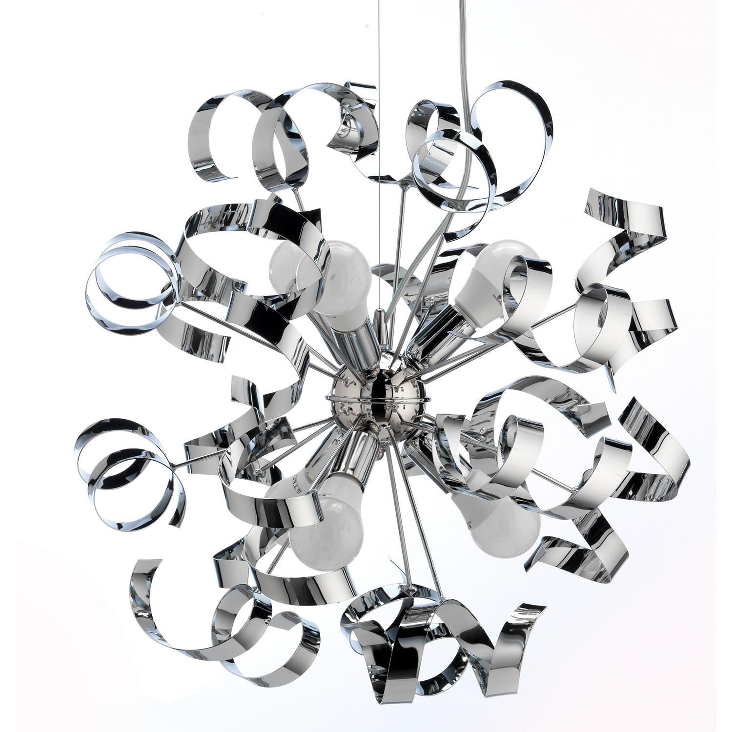 Hängeleuchte Zoe Chromfarben max. 6 Watt - Chromfarben, Design, Metall (50/150cm)