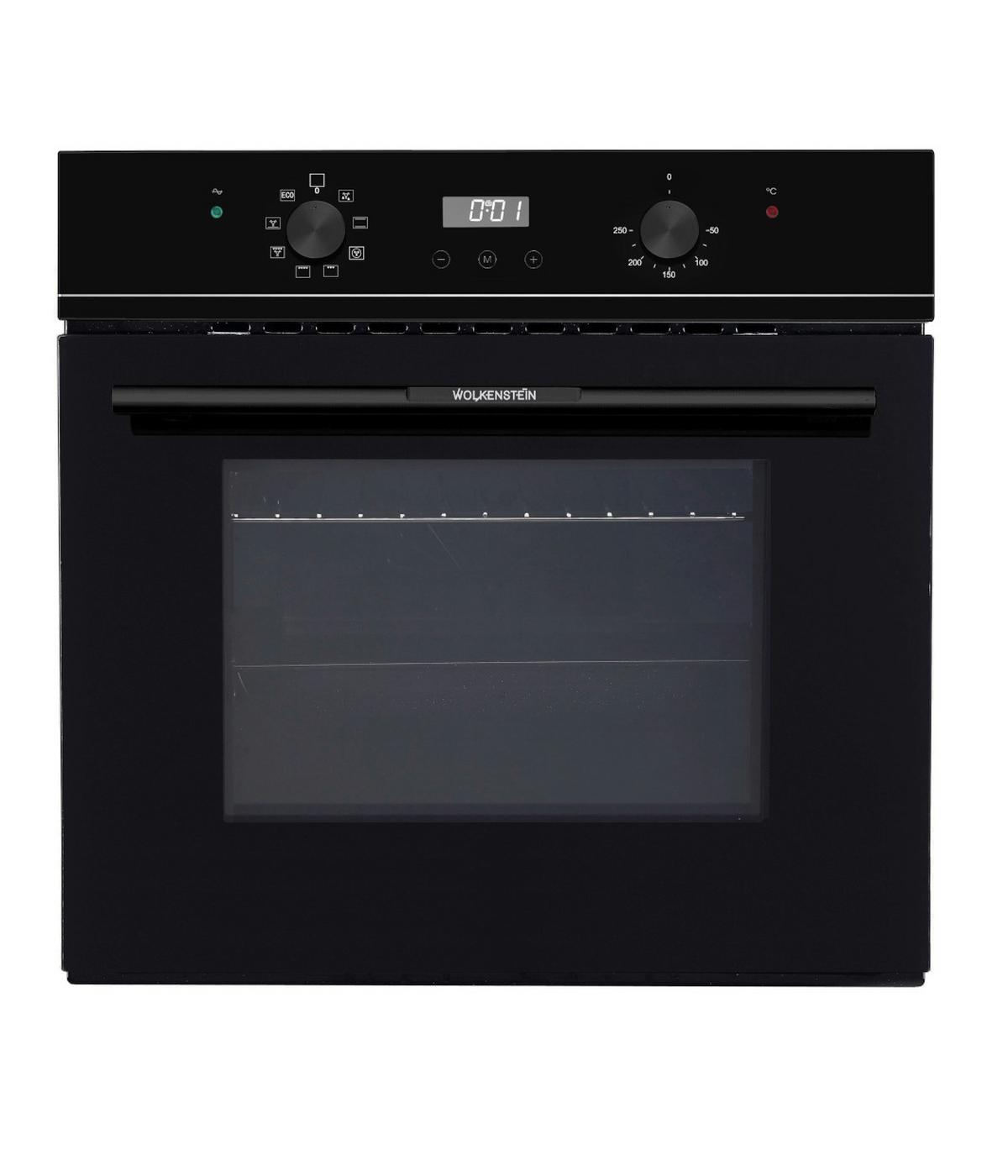 Backofen WMO 80 Schwarz - Schwarz, KONVENTIONELL, Glas/Metall (59,5/59,5/55cm) - Wolkenstein