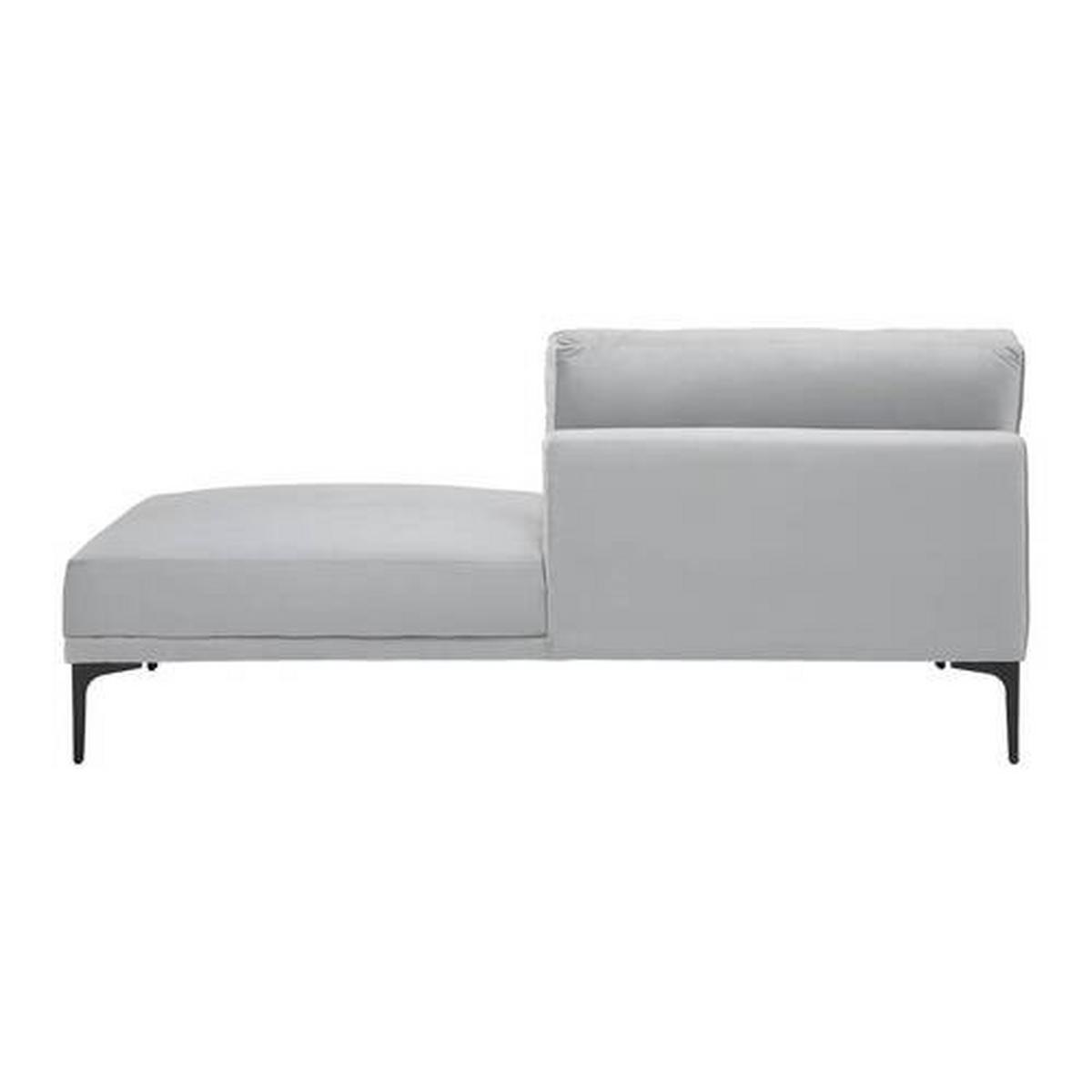 Sofa Tessa Grau Samt - Schwarz/Grau, MODERN, Textil/Metall (180,5/82,5/88,5cm) - Bessagi Home