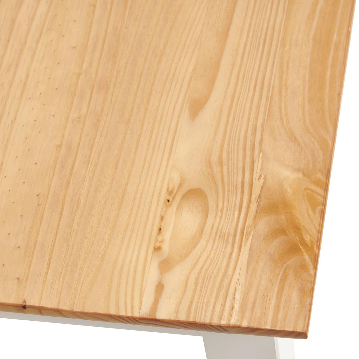 STOLIK KAWOWY KLAUS - kolor naturalny/biały, Romantik / Landhaus, drewno (110/45/75cm) - MID.YOU