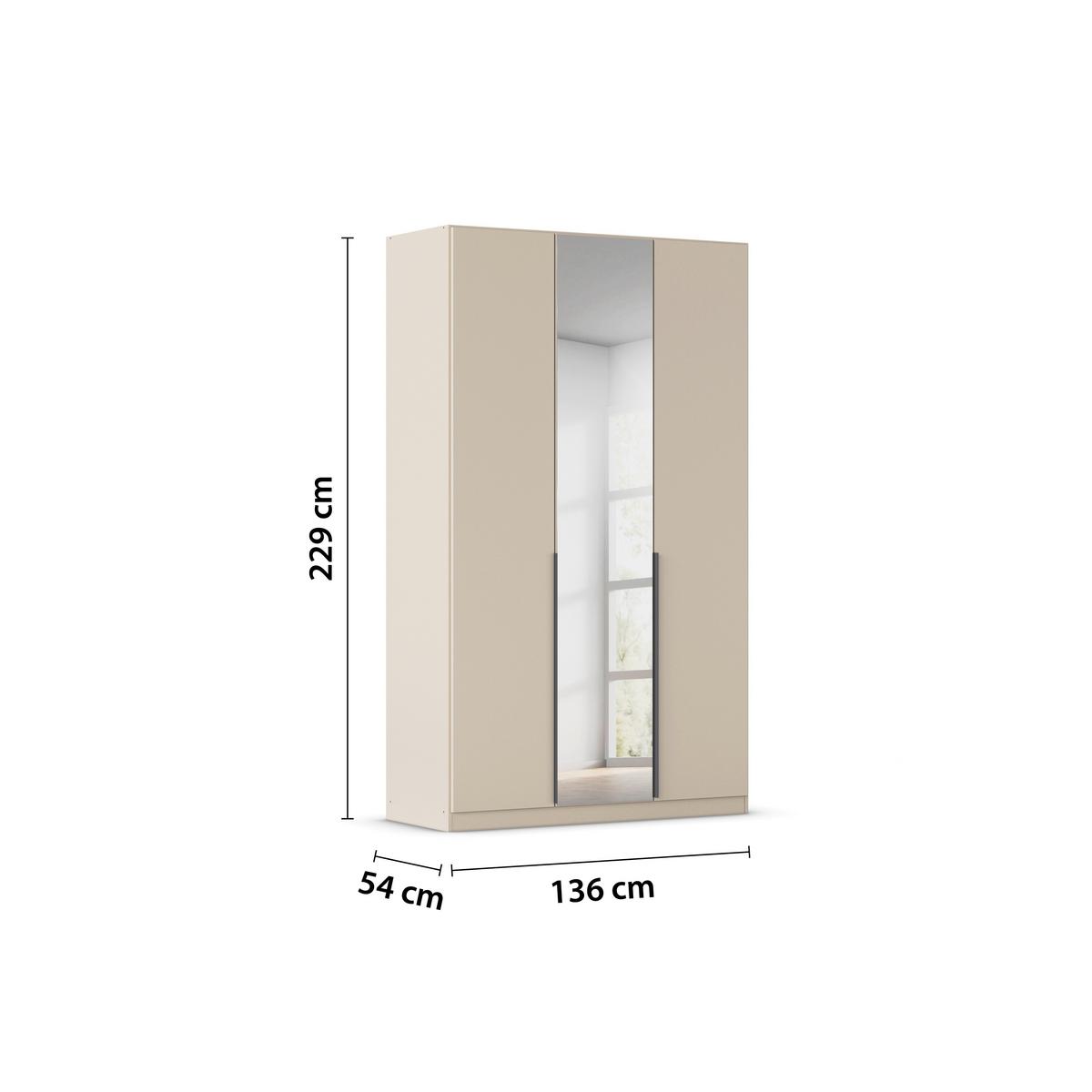 DULAP USI ROTATIVE ALABAMA - argintiu/șampanie, Trend, material pe bază de lemn (136/229/54cm) - Modern Living