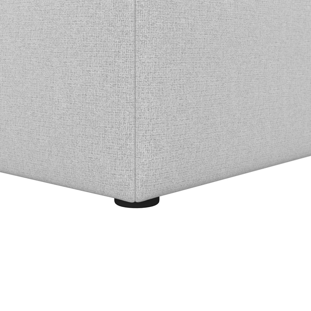 Pat boxspring Marco cca 180x200 cm cu topper - gri deschis, Modern, lemn/textil (180/200cm) - Bessagi