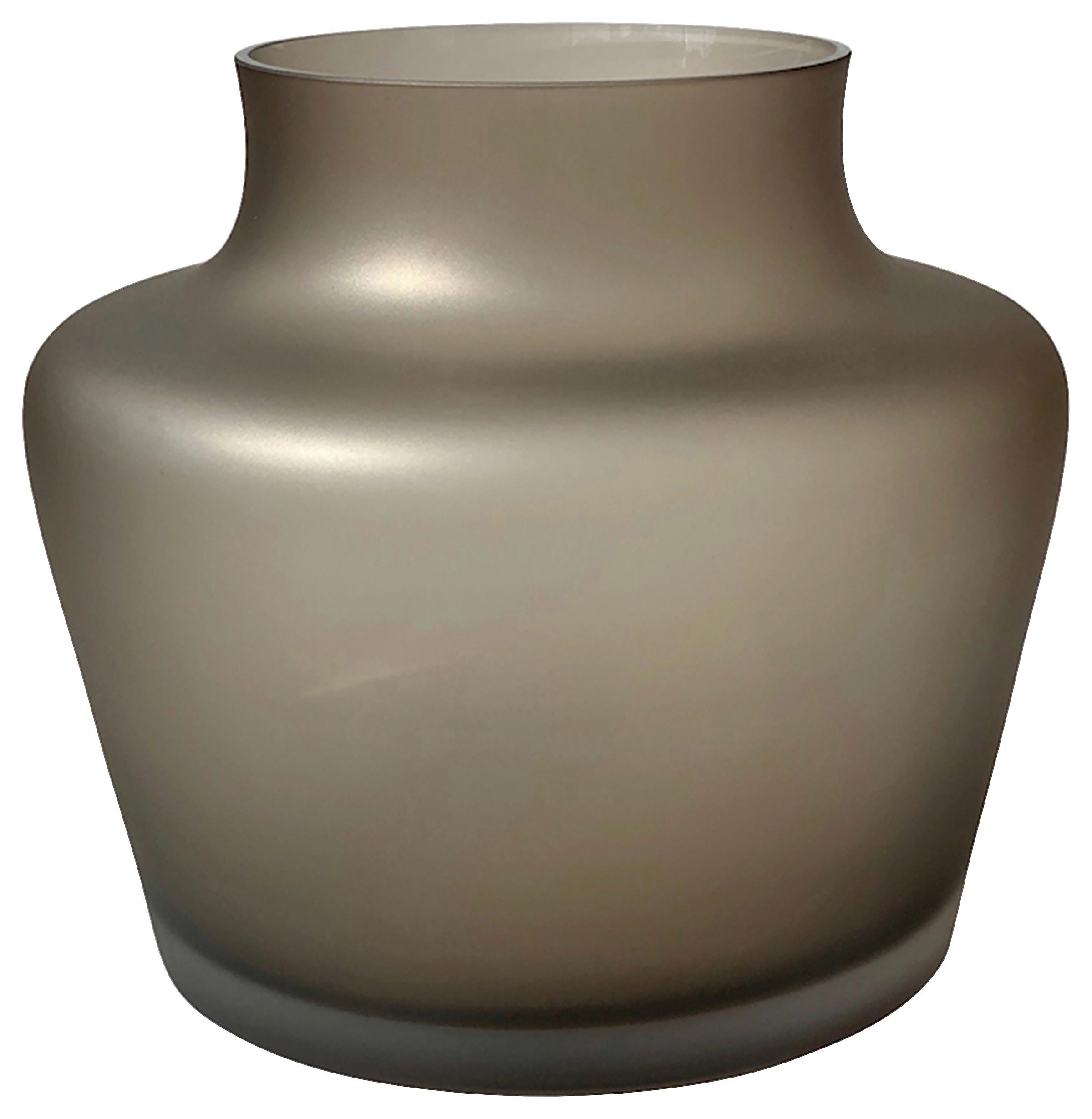 Vase Coral in Taupe - Taupe, MODERN, Glas (25,5/22cm) - Vase the World