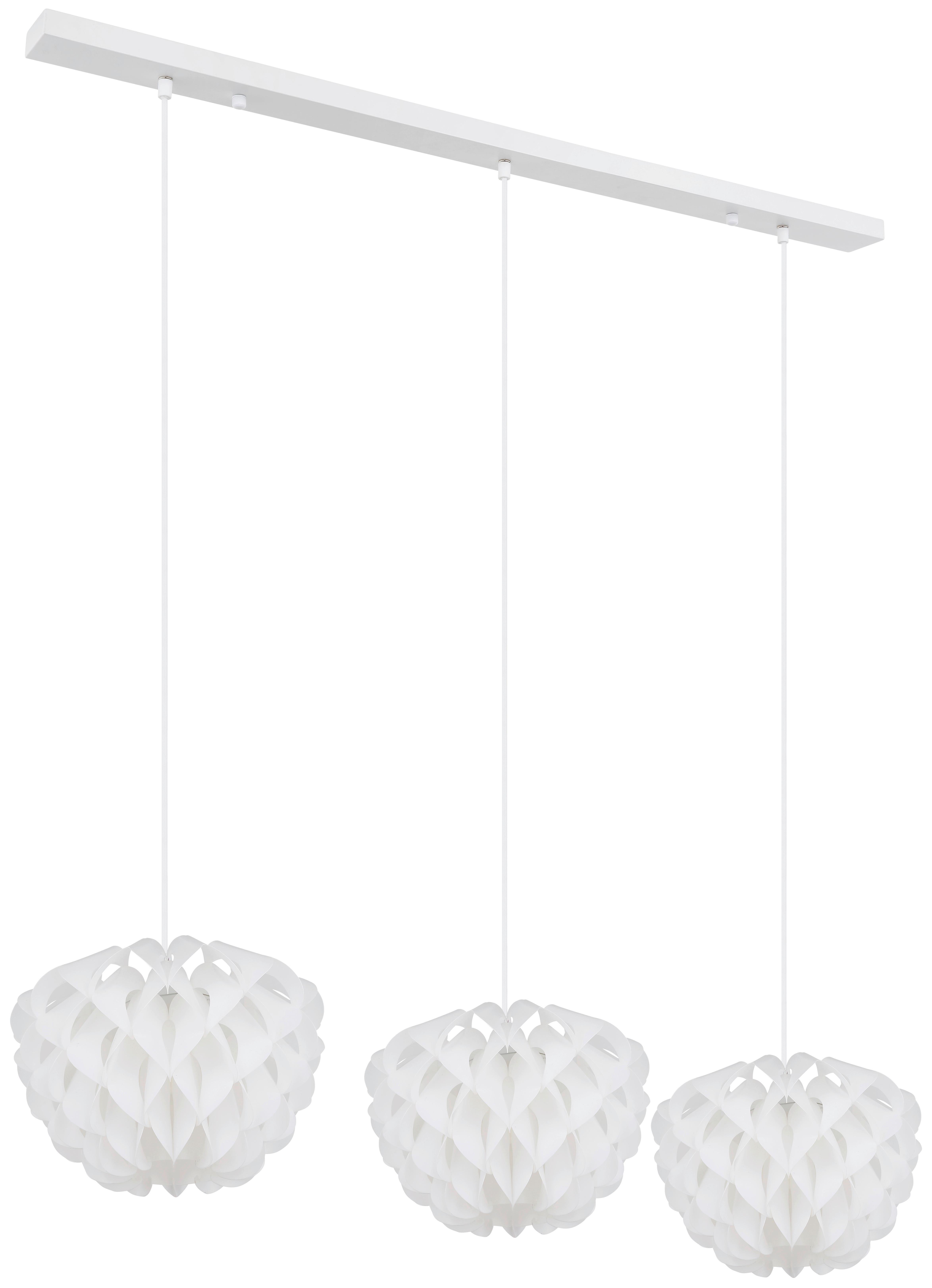 Viseča Svetilka 16115-3h Irene - bela, Basics, kovina/umetna masa (101/26/120cm) - Globo