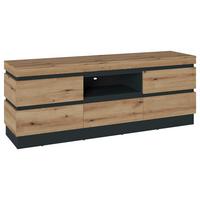 Tv Komoda Corte - siva/boje hrasta, Trend, drvni materijal/plastika (180,2/68/45cm) - Modern Living