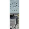 Wanduhr Morning Walk, ca. 20x60x3,5cm - Hellbraun/Hellblau, MODERN, Glas/Metall (20/60/3,5cm) - MÖMAX modern living