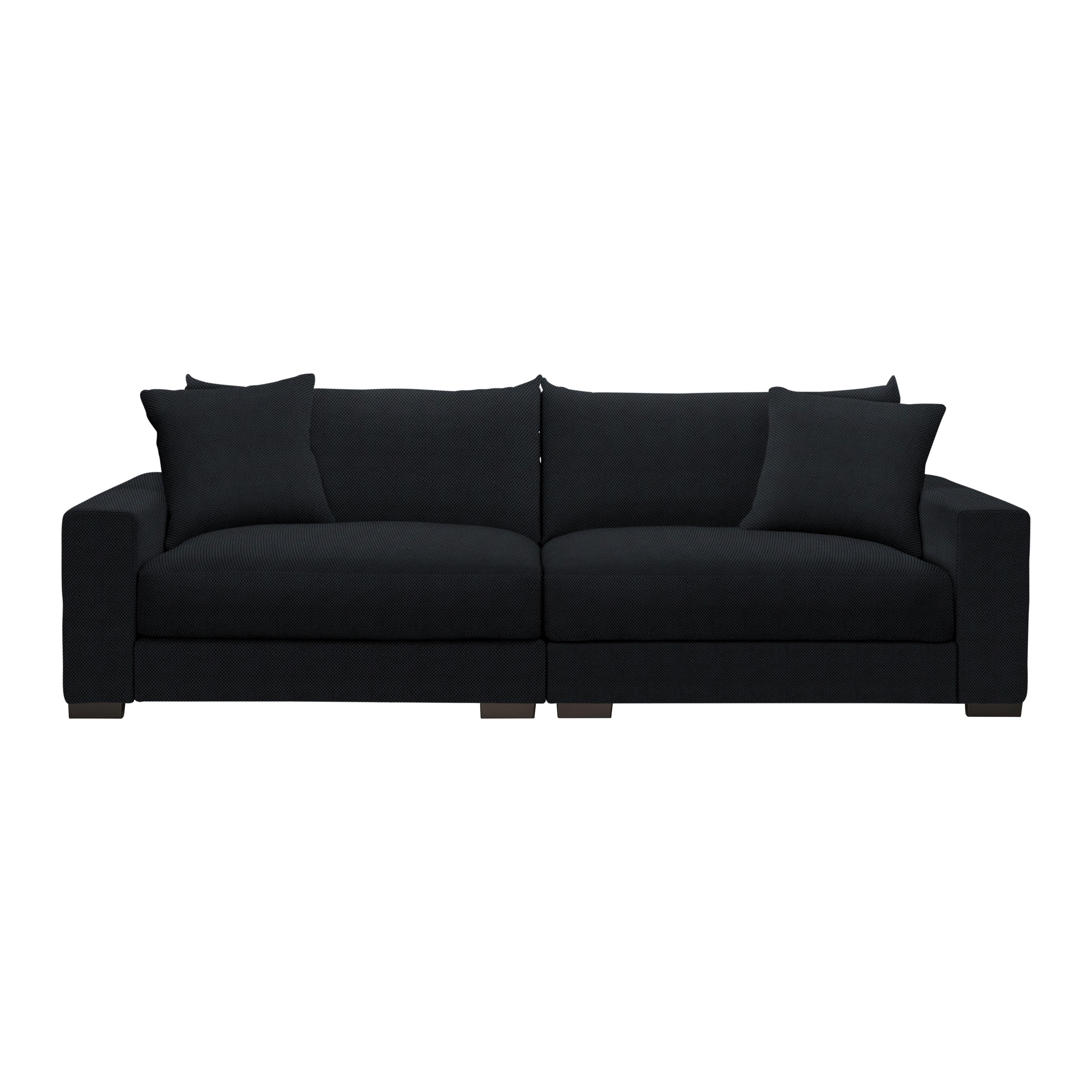 Bigsofa Pedro Schwarz - Schwarz, MODERN, Holz/Holzwerkstoff (261/83/124cm) - Mömax