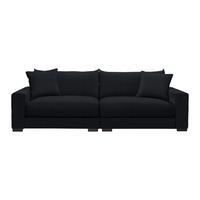 Bigsofa Pedro Schwarz - Schwarz, MODERN, Holz/Holzwerkstoff (261/83/124cm) - Mömax