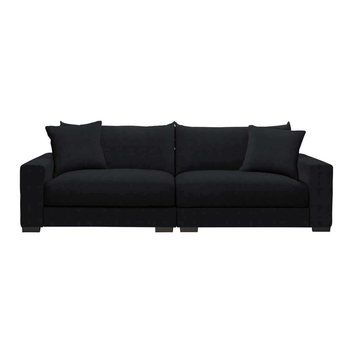 Bigsofa Pedro Schwarz - Schwarz, MODERN, Holz/Holzwerkstoff (261/83/124cm) - Mömax