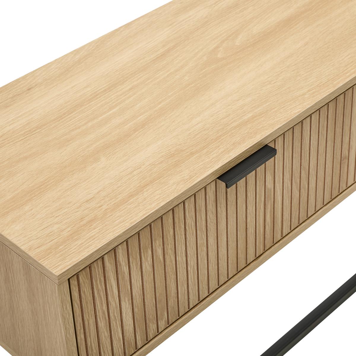 STÓŁ KONSOLA CHAMBERY - kolor naturalny/czarny, Natur, materiał drewnopochodny/metal (100/74,5/30cm) - MID.YOU