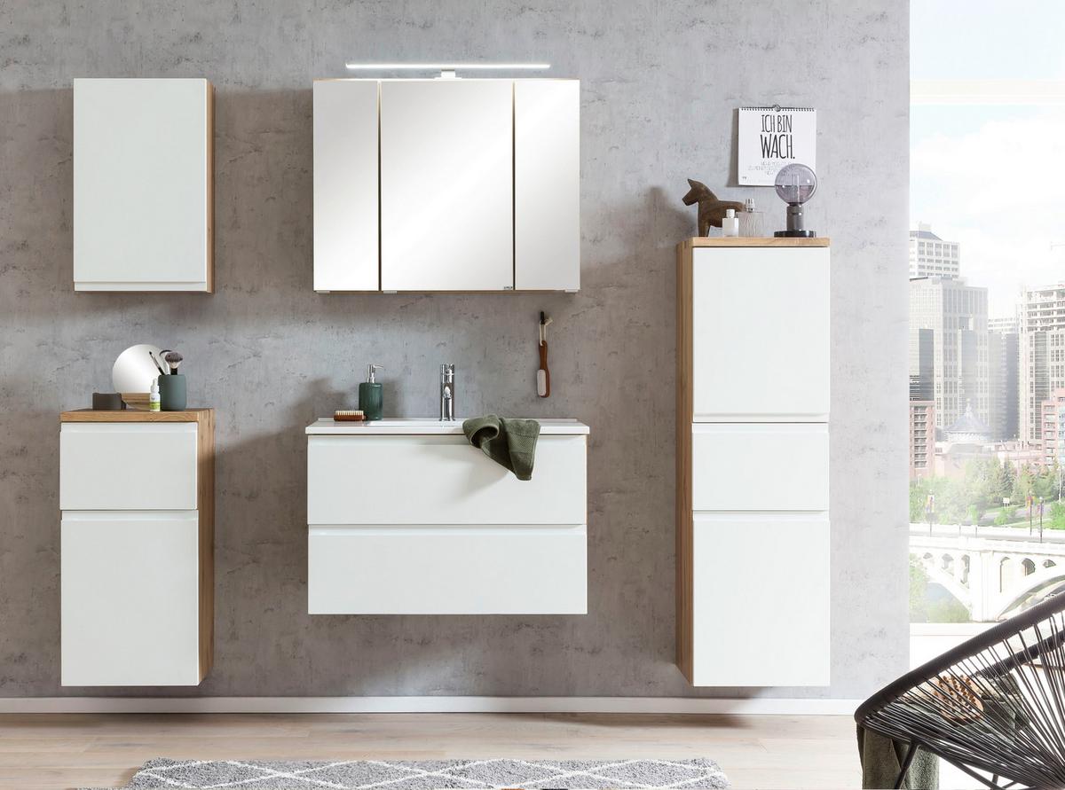 Hängeschrank Varese ca. 40x64 cm Weiß/Eiche - Eiche Wotan/Weiß, MODERN, Holzwerkstoff (40/64/20cm) - Held