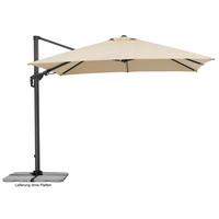 Ampelschirm Rhodos ca. 358x263 x300 cm Naturfarben - Anthrazit/Naturfarben, Basics, Textil/Metall (358/263/300cm) - Schneider