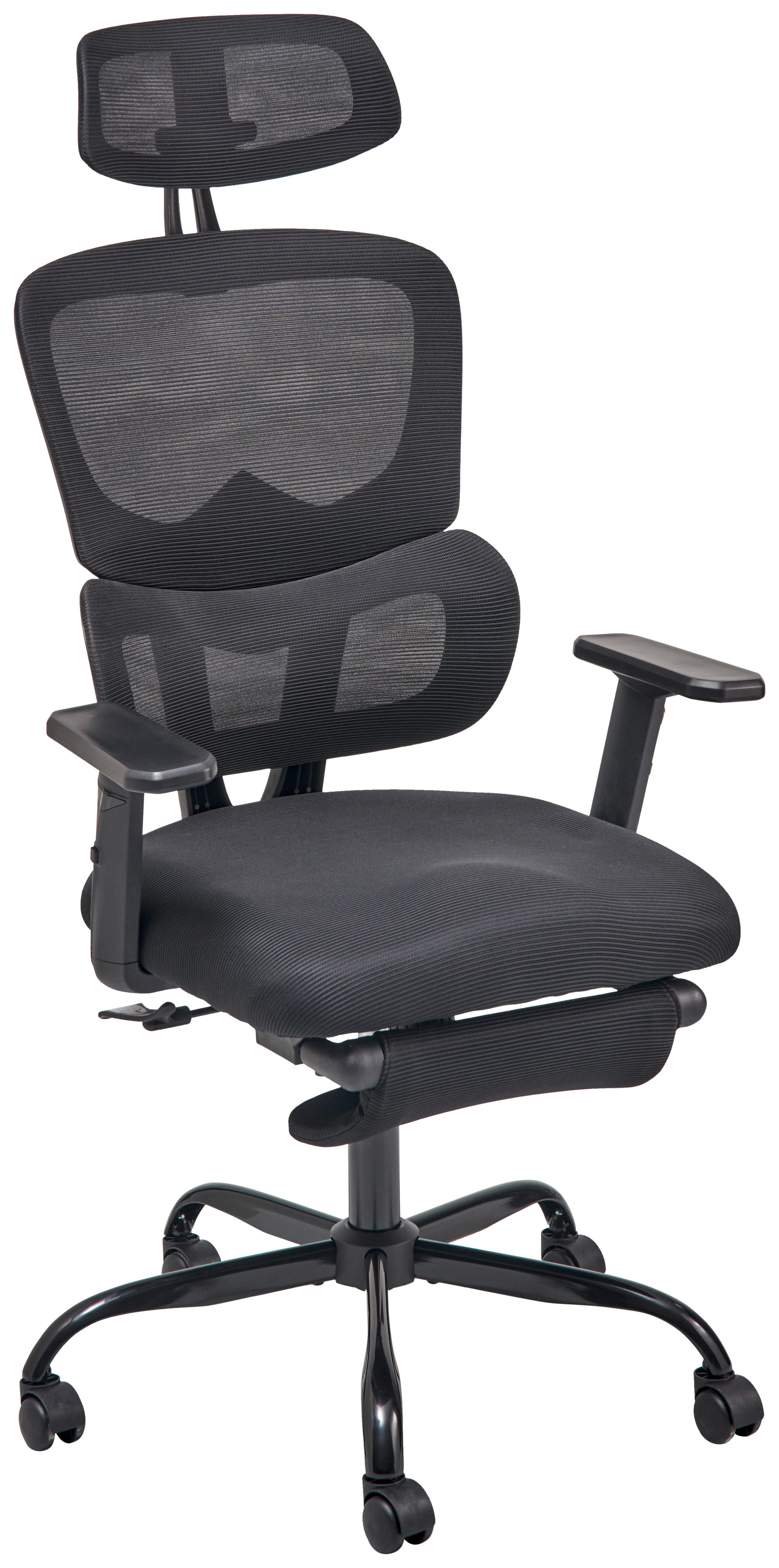 KRZESŁO OBROTOWE PARMA - czarny, Modern, tworzywo sztuczne/metal (65/115-123/68cm) - Livetastic
